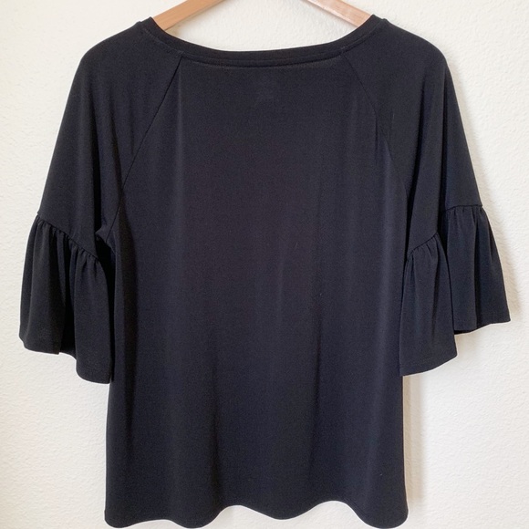 Black Bell Sleeve Blouse - Picture 5 of 5